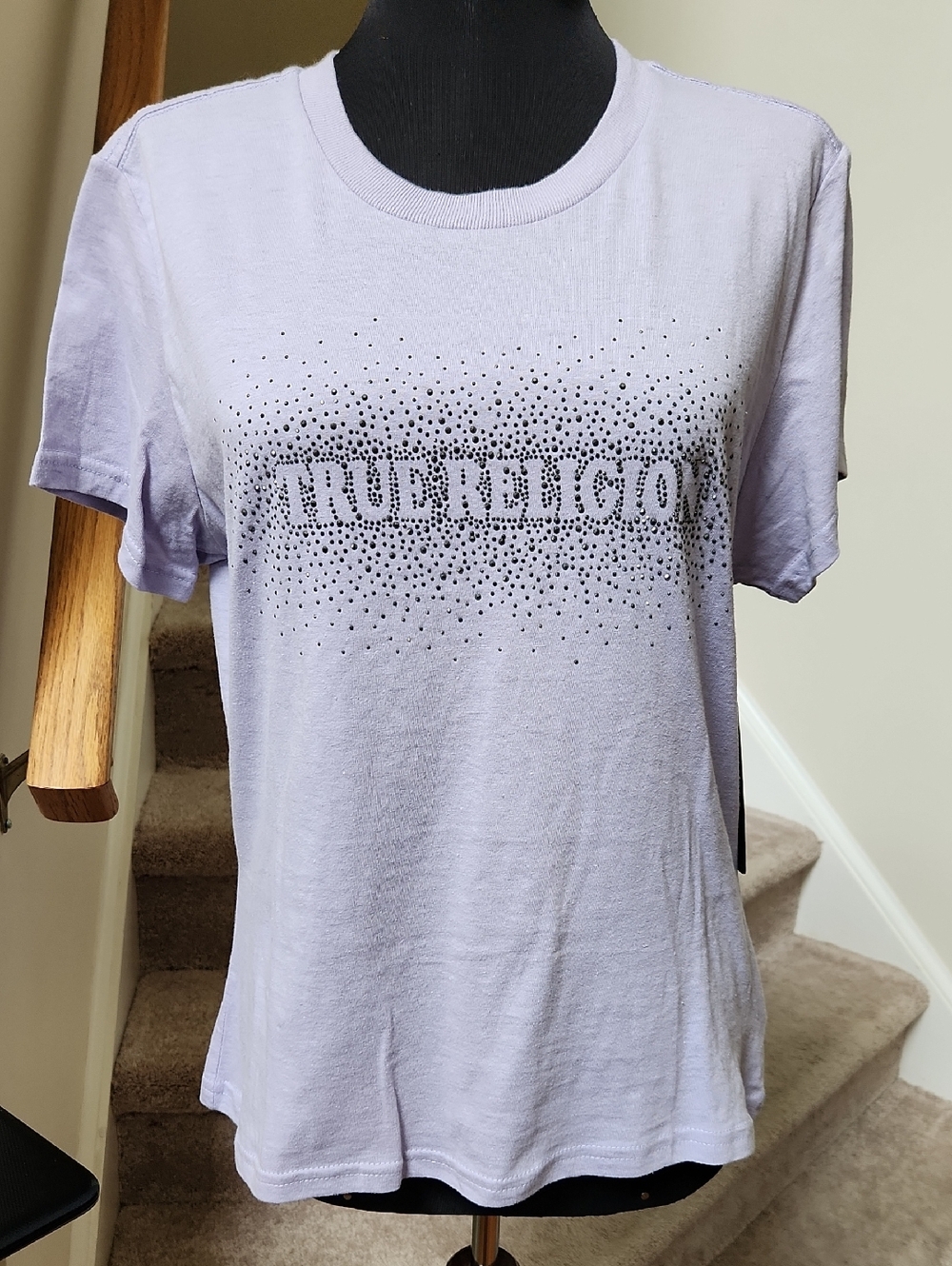 Nwt Lilac Rhinestone True Religion Large Tee